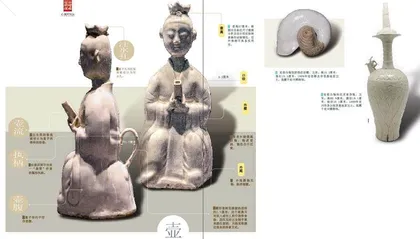 构思巧妙的宋代定窑白釉童子诵经壶