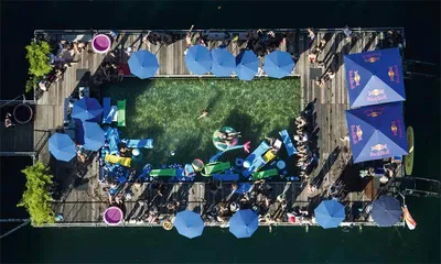 城市河道变天然泳池3