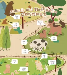 Animals and Their Babies动物妈妈和宝宝