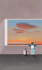 夜间的高铁