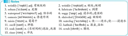 Why DoWe HaveWrinkly Fingers After Swimming?为什么我们游泳后于指会起皱？