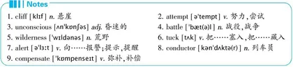 Missing Hiker Is FoundThanks to the Keen Eye of aTrain Passenger一名眼神敏锐的火车乘客发现了失踪的徒步旅行者