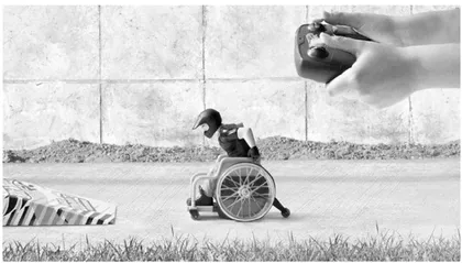 The first remote⁃controlled wheelchair toy首款遥控轮椅玩具