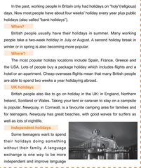 Holidays