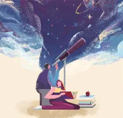 看月亮