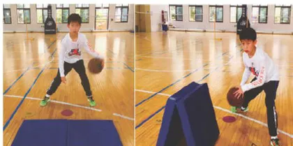 小篮球体前变向换手运球学练策略2