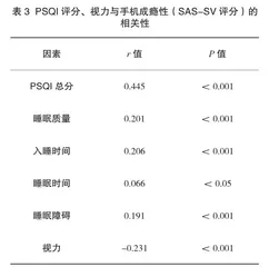 青少年手机成瘾对睡眠质量和视力的影响研究2