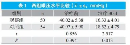 滤过手术治疗慢性闭角型青光眼的效果与安全性观察