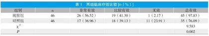 艾司奥美拉唑联合莫沙必利治疗反流性食管炎的效果观察
