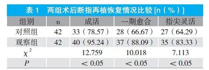 一侧指动脉静脉化重建末节断指静脉回流的临床疗效
