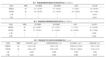 超声引导下两种类型导管置管引流治疗胸腔积液的临床分析