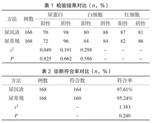 尿液检验中尿沉渣与尿常规的相关性观察