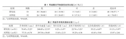 后外侧入路与直接前入路全髋关节置换治疗股骨颈骨折的效果观察1