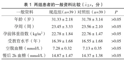 规范护理配合对妊娠期糖尿病患者负面情绪改善程度的影响