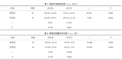 注射用醋酸亮丙瑞林微球联合左炔诺孕酮宫内缓释系统治疗子宫腺肌症的临床疗效观察1