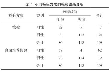 不同微生物检验方法对妇科念珠菌阴道炎患者阴道分泌物检验的效果研究