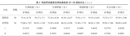二元应对理论在带状疱疹后神经痛患者护理中的应用效果评价2