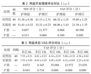 肺结节胸腔镜手术后开展个性化疼痛护理的干预效果2