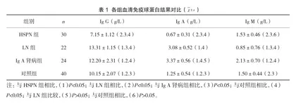 血清免疫球蛋白浓度在免疫性肾病中的临床使用价值分析