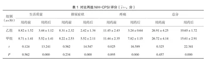 前列舒通胶囊联合盐酸坦索罗辛缓释胶囊治疗前列腺炎的效果评价