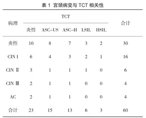 宫颈病变与TCT、高危型HPV感染的相关性研究