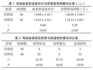 高举平台法在留置尿管固定中的应用效果分析