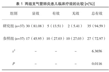 乙酰半胱氨酸联合布地奈德雾化吸入治疗小儿支气管肺炎的临床效果