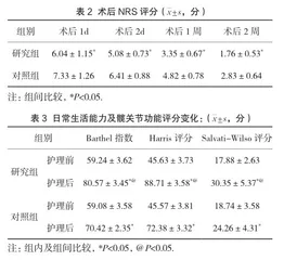 优质中医护理对人工髋关节置换术后功能恢复及疼痛的影响2