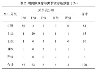 探究膝关节退行性骨关节炎软骨损伤诊断中应用磁共振成像的临床效果2