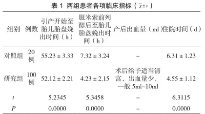 米非司酮、米索前列醇联合小水囊引产在中期引产中的应用