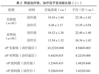 温灸结合生化汤加减治疗产后恶露不绝对子宫功能恢复的影响2