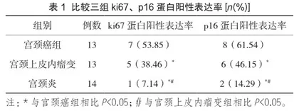 ki67、p16在宫颈病变组织中的表达及其临床意义1