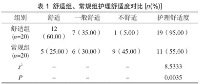 舒适护理在老年肺癌患者术后加速外科康复中的应用研究
