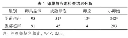 经腹部超声与经阴道超声检查在卵泡监测中的应用效果1