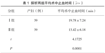 子宫动脉上行结扎术治疗前置胎盘剖宫产术中及术后出血的临床效果