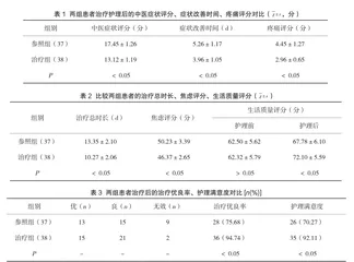 四黄水蜜外敷联合中医护理治疗盆腔炎的临床探讨