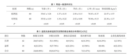 盆腔炎患者盆腔及宫颈的微生物分布特征分析