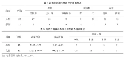 超声引导下穿刺活检在乳腺小肿块诊断中的应用价值