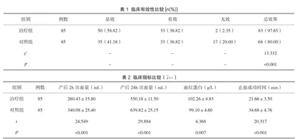 卡前列素氨丁三醇联合卡前列甲酯栓治疗产后出血的效果分析