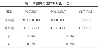 终止早期妊娠采用药物流产与人工流产的效果研究