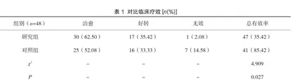 一次性根管治疗急慢性牙髓炎的效果
