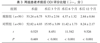 退变性腰椎管狭窄症患者行单纯减压与减压融合内固定手术治疗效果3