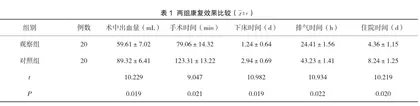 个体化优质护理干预对腹腔镜手术治疗卵巢囊肿的预后影响