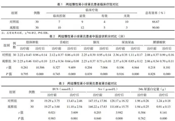 益肾化湿颗粒治疗慢性肾小球肾炎的临床效果分析