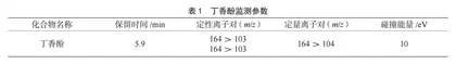 石斑鱼中丁香酚残留量的检测方法及消解规律研究