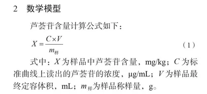 高效液相色谱法测定保健食品中芦荟苷的不确定度评定