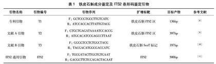铁皮石斛PCR鉴定引物的比较和筛选研究