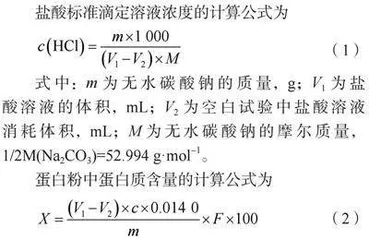 蛋白粉中蛋白质含量测定的不确定度评估