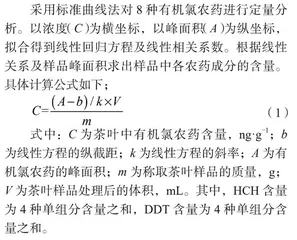气相色谱法测定茶叶中HCH、DDT的农药残留 