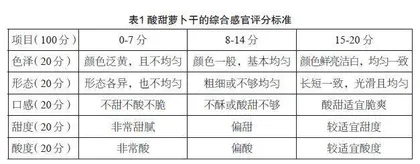 酸甜萝卜干工艺化研究
